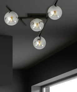 Czarna lampa sufitowa z kloszami, do sypialni 1104/4 SMART | Kaja*Sklep Kaja Fashion