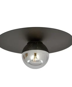 Sale Sklep Kaja Czarna lampa sufitowa z lustrzanym kloszem 1128/1 SOLAR | Kaja