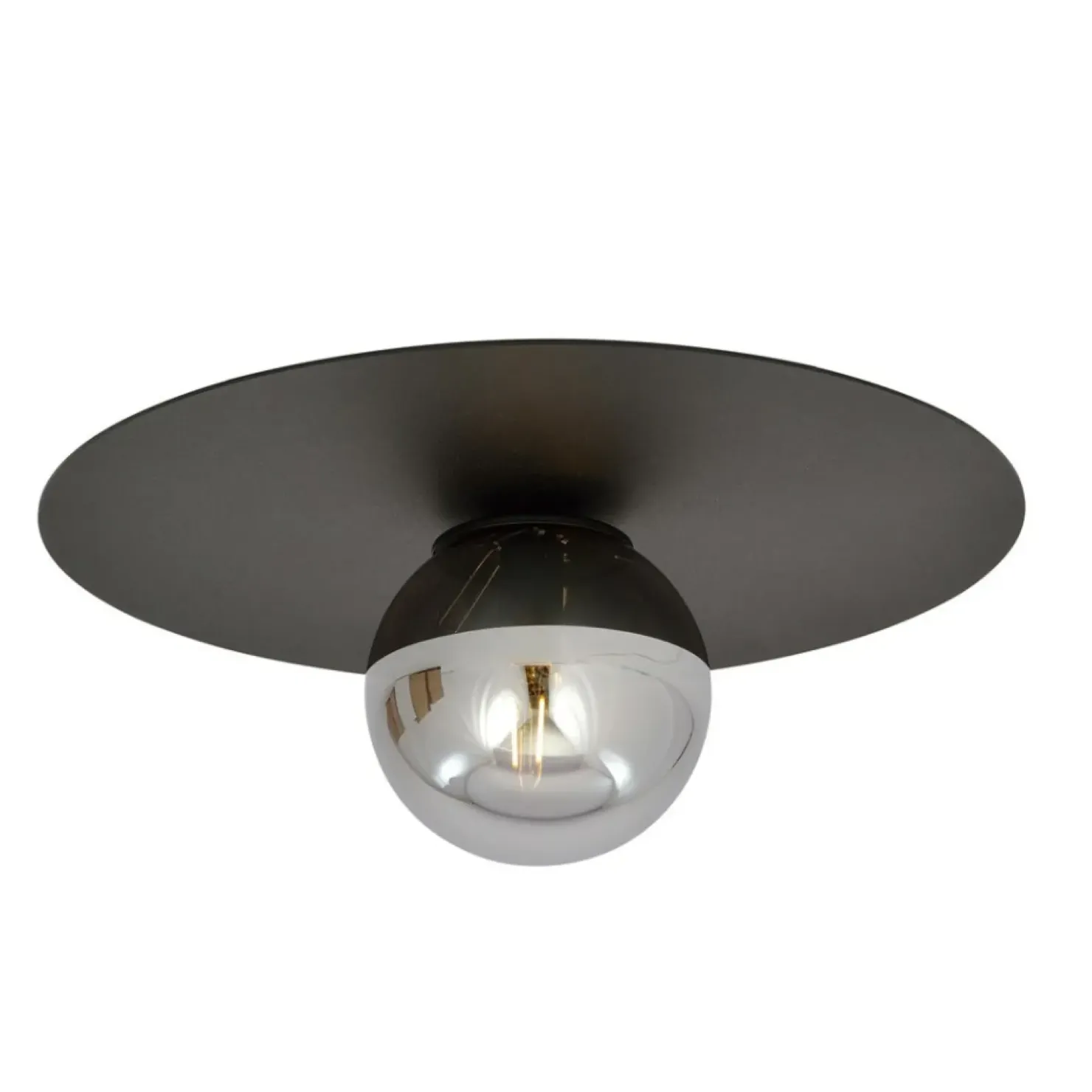 Sale Sklep Kaja Czarna lampa sufitowa z lustrzanym kloszem 1128/1 SOLAR | Kaja