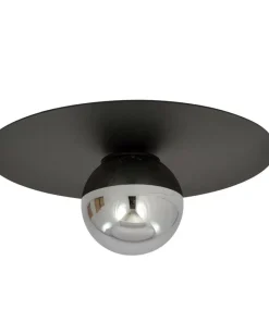 Sale Sklep Kaja Czarna lampa sufitowa z lustrzanym kloszem 1128/1 SOLAR | Kaja