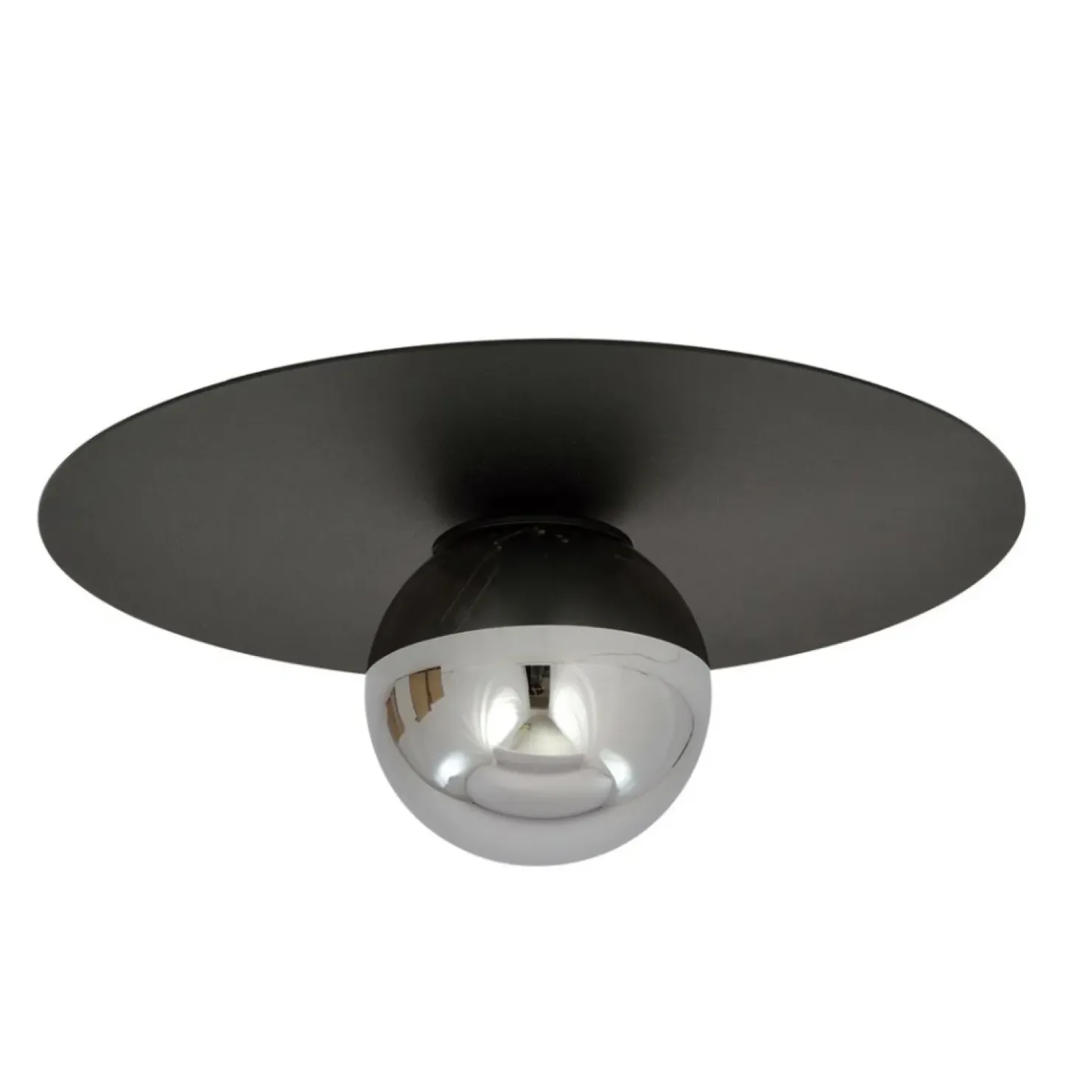 Sale Sklep Kaja Czarna lampa sufitowa z lustrzanym kloszem 1128/1 SOLAR | Kaja