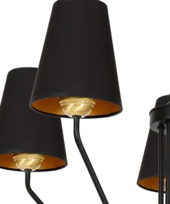Best Sale Sklep Kaja Czarna lampa sufitowa z ozdobnymi abażurami MLP4913 z serii VICTORIA | Kaja Oświ