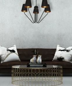 Best Sale Sklep Kaja Czarna lampa sufitowa z ozdobnymi abażurami MLP4913 z serii VICTORIA | Kaja Oświ
