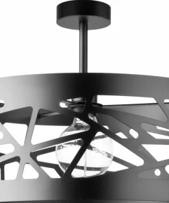 Best Sale Sklep Kaja Czarna lampa sufitowa z ozdobnym abażurem SIG 31232 z serii MODUŁ FREZ czarny