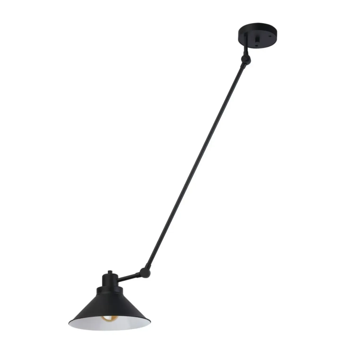 Best Sale Sklep Kaja Czarna lampa sufitowa z regulowanym ramieniem 9144 | Kaja Oświetlenie czarny