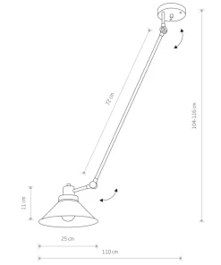 Best Sale Sklep Kaja Czarna lampa sufitowa z regulowanym ramieniem 9144 | Kaja Oświetlenie czarny
