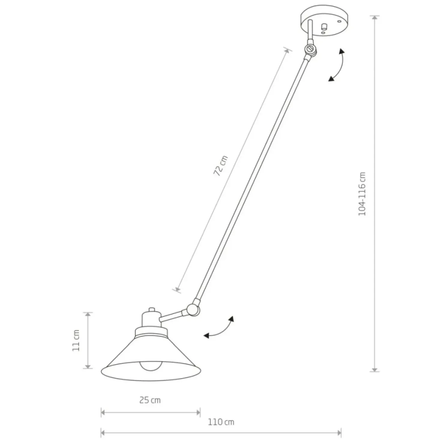 Best Sale Sklep Kaja Czarna lampa sufitowa z regulowanym ramieniem 9144 | Kaja Oświetlenie czarny