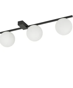 Czarna lampa sufitowa z trzema okrągłymi kloszami 10301 PIK | Kaja*Sklep Kaja Fashion