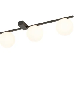 Czarna lampa sufitowa z trzema okrągłymi kloszami 10301 PIK | Kaja*Sklep Kaja Fashion