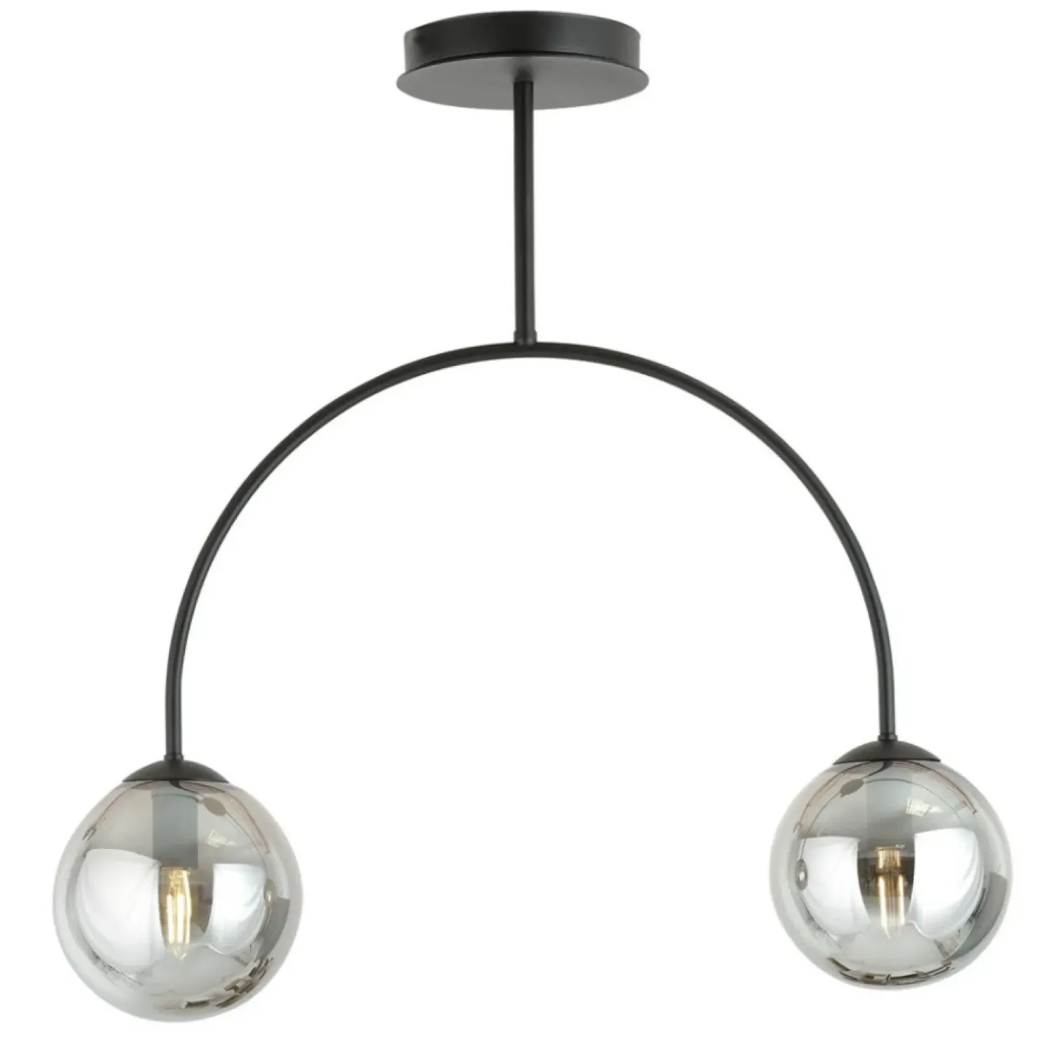 Cheap Sklep Kaja Czarna lampa sufitowa z wygiętym w łuk stelażem 1287/2 z serii ARCHI