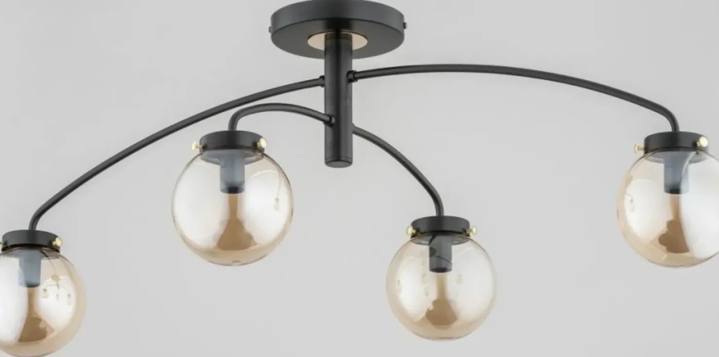Sale Sklep Kaja Czarna lampa sufitowa ze złotymi akcentami AL 62187 | Kaja