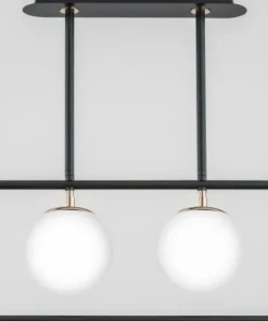 Clearance Sklep Kaja Czarna lampa sufitowa ze złotymi akcentami AL 63111 | Kaja