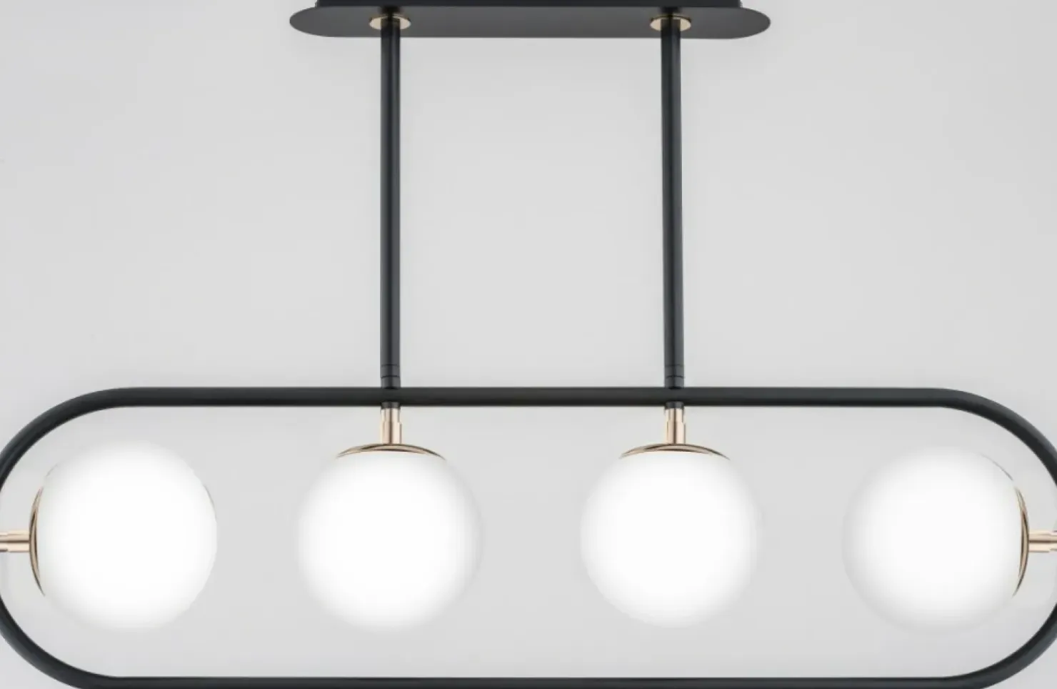 Clearance Sklep Kaja Czarna lampa sufitowa ze złotymi akcentami AL 63111 | Kaja