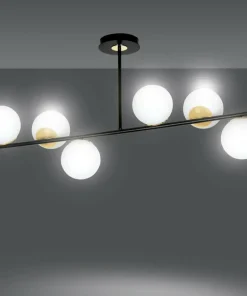 Best Sale Sklep Kaja Czarna lampa sufitowa ze złotymi elementami 1022/6 FLOKI | Kaja
