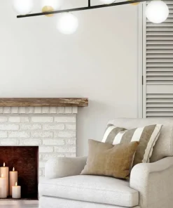 Best Sale Sklep Kaja Czarna lampa sufitowa ze złotymi elementami 1022/6 FLOKI | Kaja