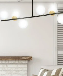 Best Sale Sklep Kaja Czarna lampa sufitowa ze złotymi elementami 1022/6 FLOKI | Kaja