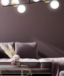 Best Sale Sklep Kaja Czarna lampa sufitowa ze złotymi elementami 1022/6 FLOKI | Kaja
