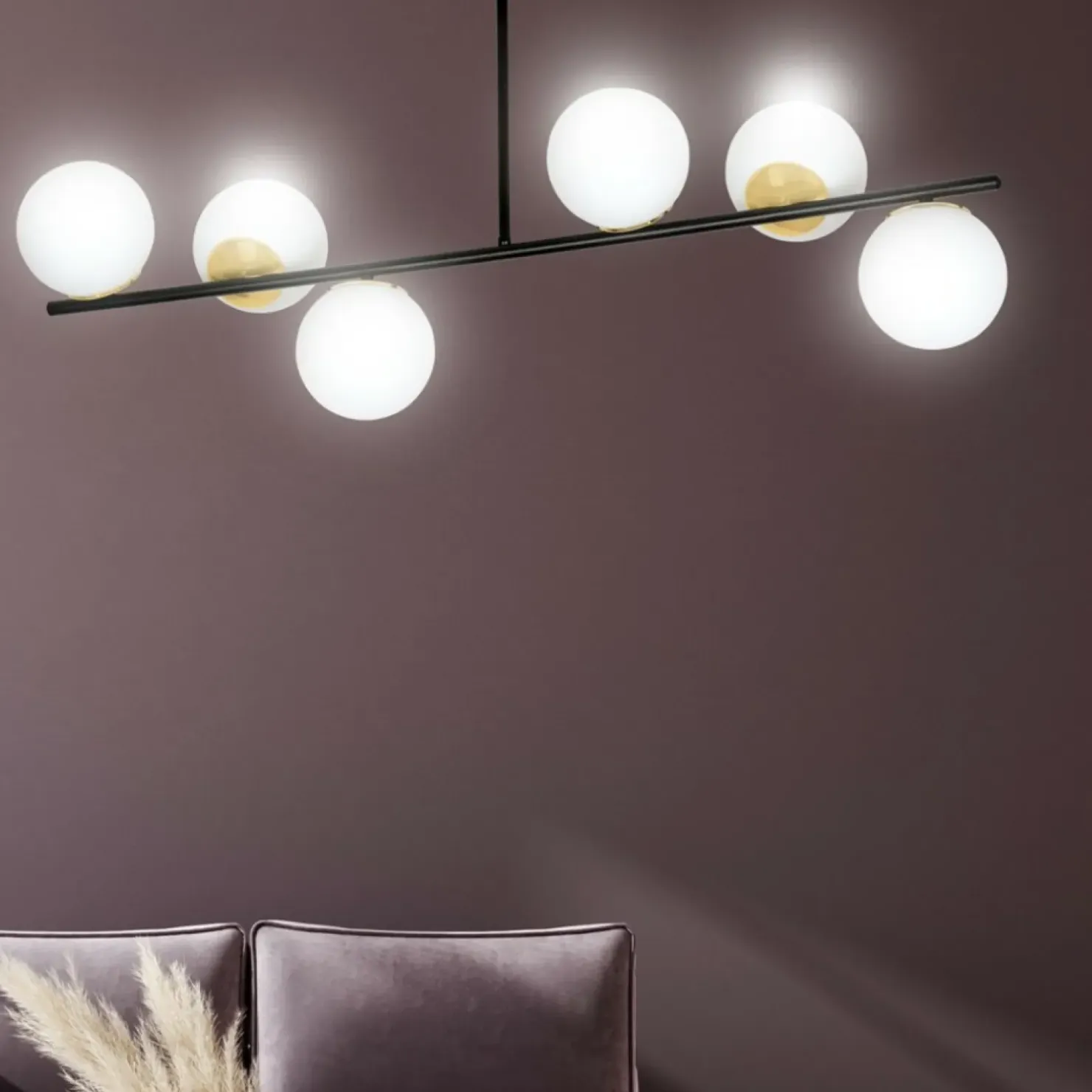 Best Sale Sklep Kaja Czarna lampa sufitowa ze złotymi elementami 1022/6 FLOKI | Kaja