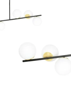 Best Sale Sklep Kaja Czarna lampa sufitowa ze złotymi elementami 1022/6 FLOKI | Kaja