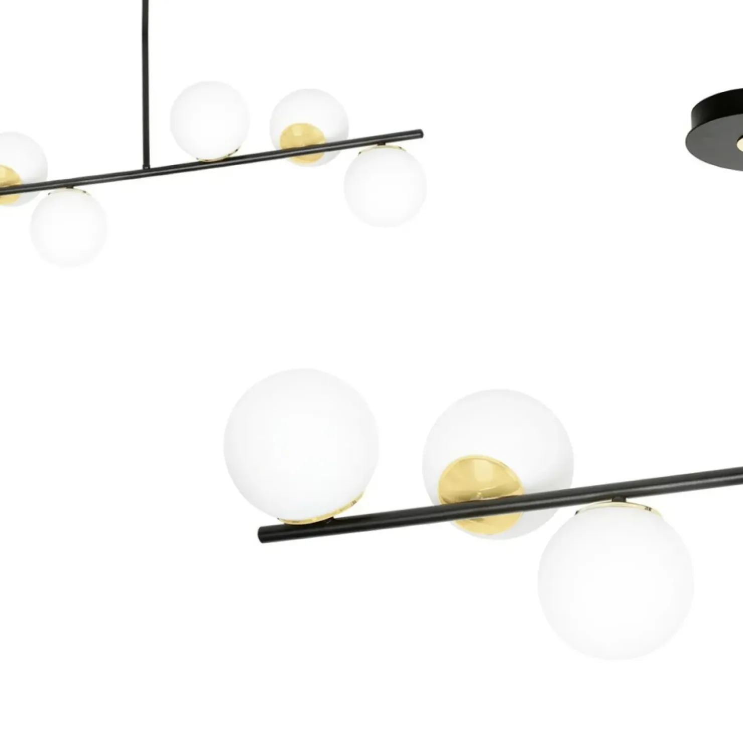 Best Sale Sklep Kaja Czarna lampa sufitowa ze złotymi elementami 1022/6 FLOKI | Kaja