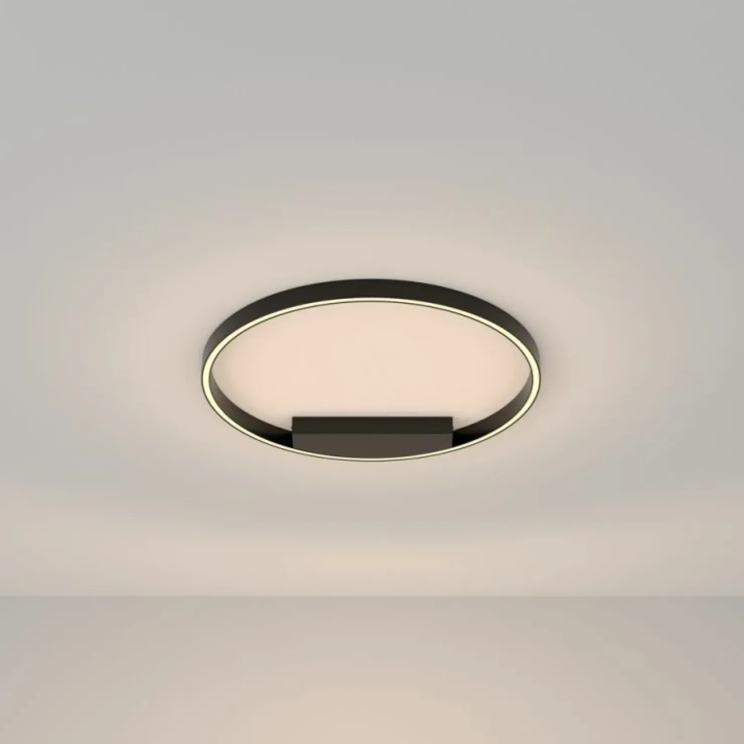Czarna lampa sufitowa, zintegrowany LED MOD058CL-L35B3K z serii RIM*Sklep Kaja Discount