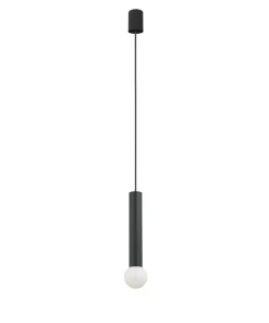 Sale Sklep Kaja Czarna lampa wisząca – tuba z gwintem E27 7852 | Kaja Oświetlenie czarny