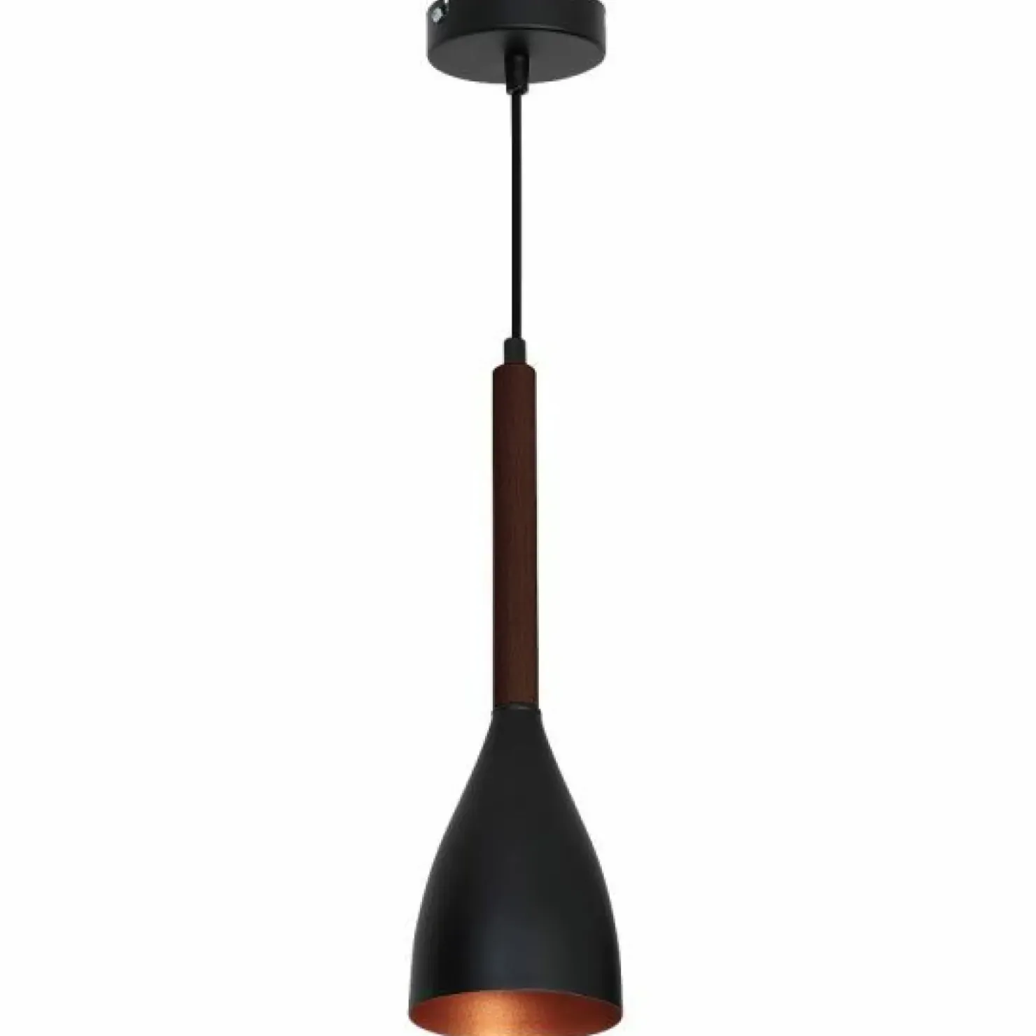 Flash Sale Sklep Kaja Czarna lampa wisząca do kuchni E27 LX 42-9109 MUZA | Kaja Oświetlenie szary