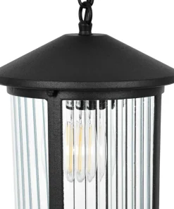 Czarna lampa wisząca do oświetlenia tarasu K-8221 z serii MIAMI*Sklep Kaja Discount