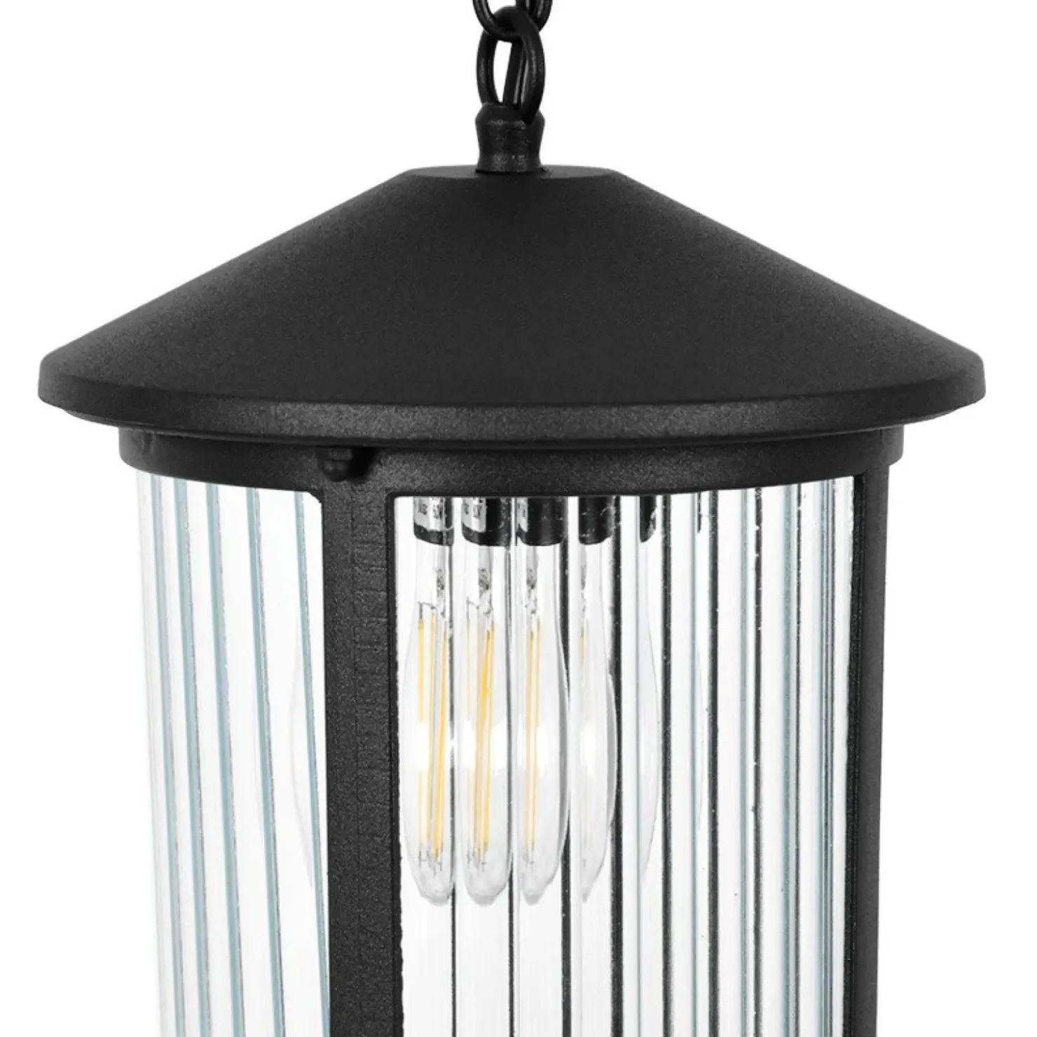Czarna lampa wisząca do oświetlenia tarasu K-8221 z serii MIAMI*Sklep Kaja Discount