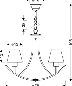 Czarna lampa wisząca, do stylowej sypialni 33-38708 z serii LONDYN*Sklep Kaja Cheap