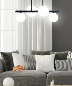 Store Sklep Kaja Czarna lampa wisząca, do stylowej sypialni 34-01214 z serii KAMA