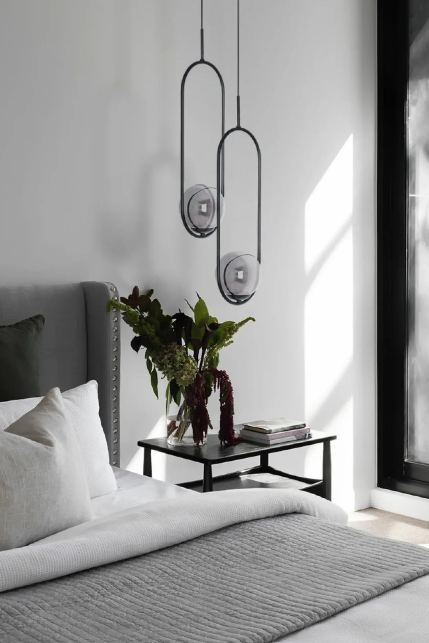 Best Sale Sklep Kaja Czarna lampa wisząca elipsa z grafitowym kloszem K-5110 z serii DAVOS