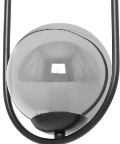 Best Sale Sklep Kaja Czarna lampa wisząca elipsa z grafitowym kloszem K-5110 z serii DAVOS