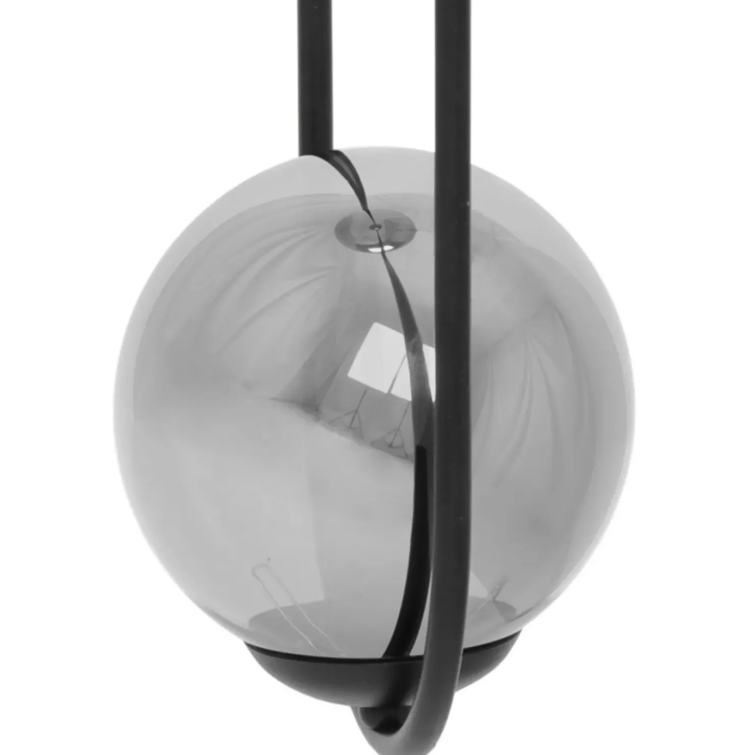 Best Sale Sklep Kaja Czarna lampa wisząca elipsa z grafitowym kloszem K-5110 z serii DAVOS