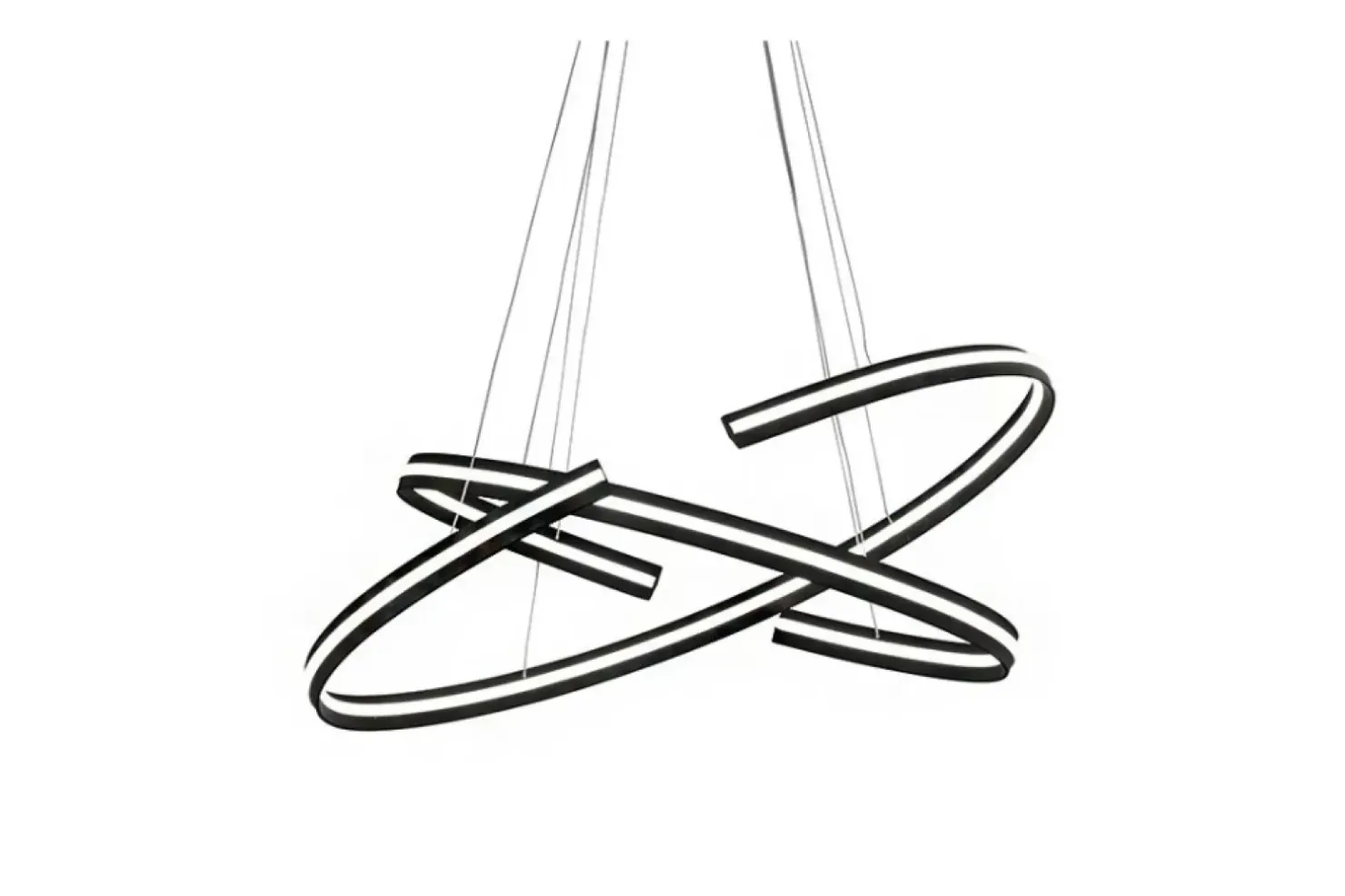 Store Sklep Kaja Czarna lampa wisząca LED pierścienie AZ3355 ALESSIA | Kaja Oświetlenie czarny