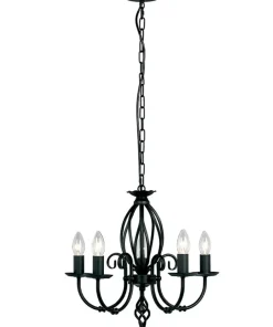 Czarna lampa wisząca na łańcuszku ART5-BLACK z serii ARTISAN*Sklep Kaja Flash Sale