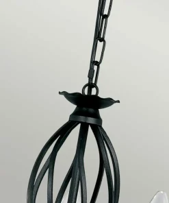 Czarna lampa wisząca na łańcuszku ART5-BLACK z serii ARTISAN*Sklep Kaja Flash Sale