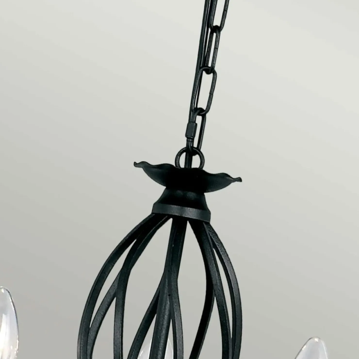 Czarna lampa wisząca na łańcuszku ART5-BLACK z serii ARTISAN*Sklep Kaja Flash Sale