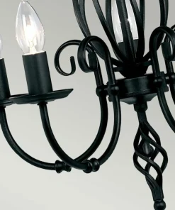 Czarna lampa wisząca na łańcuszku ART5-BLACK z serii ARTISAN*Sklep Kaja Flash Sale