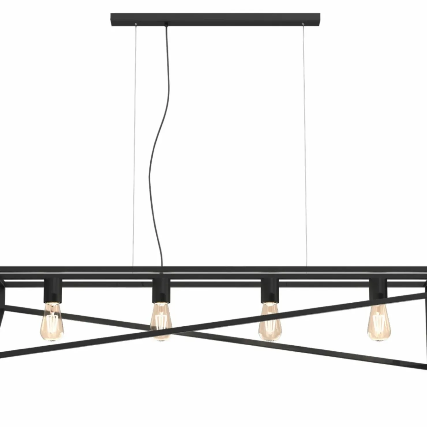 Store Sklep Kaja Czarna lampa wisząca, na cztery żarówki E27 LX 0120 z serii GOTE czarny