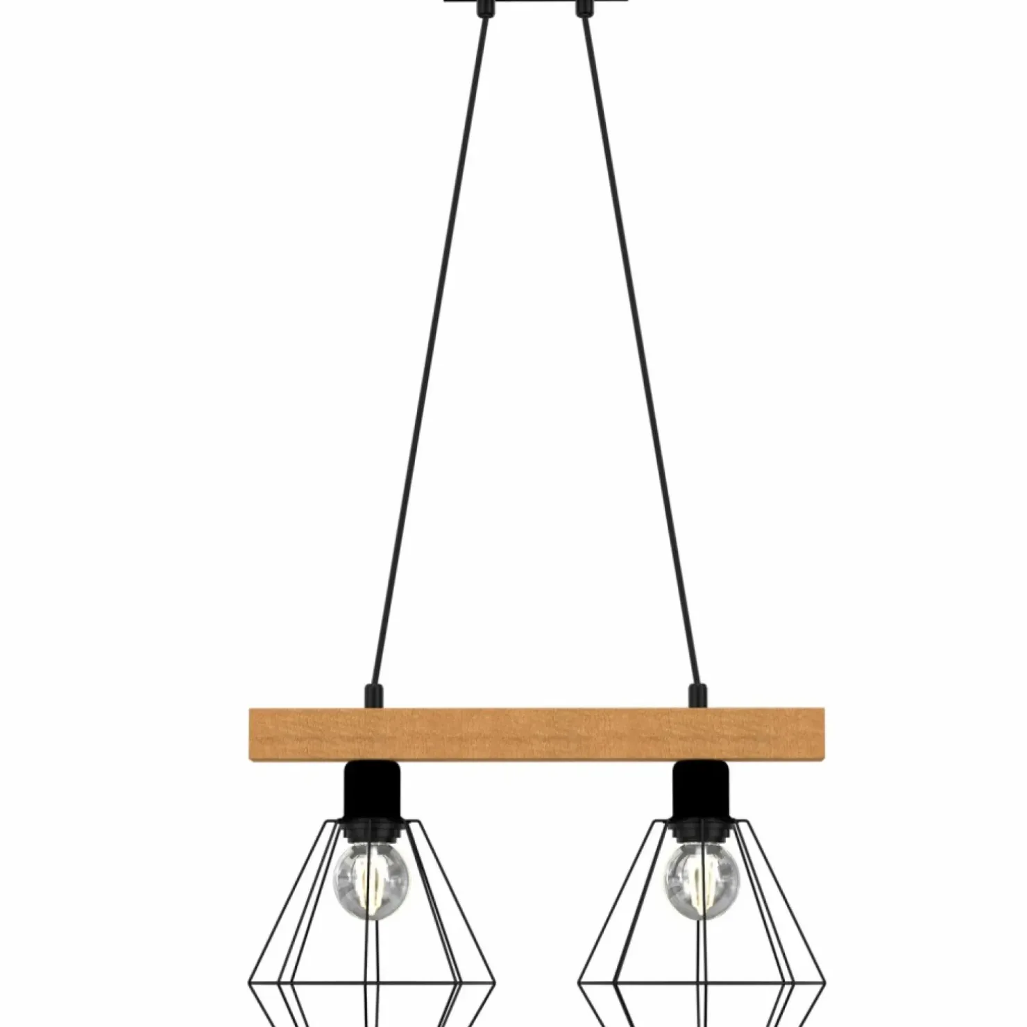 Sale Sklep Kaja Czarna lampa wisząca na dwa źródła światła LX 4102 z serii VASTRA
