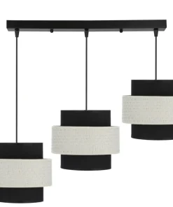 Clearance Sklep Kaja Czarna lampa wisząca na listwie, z abażurami 33-17826 z serii BENTA