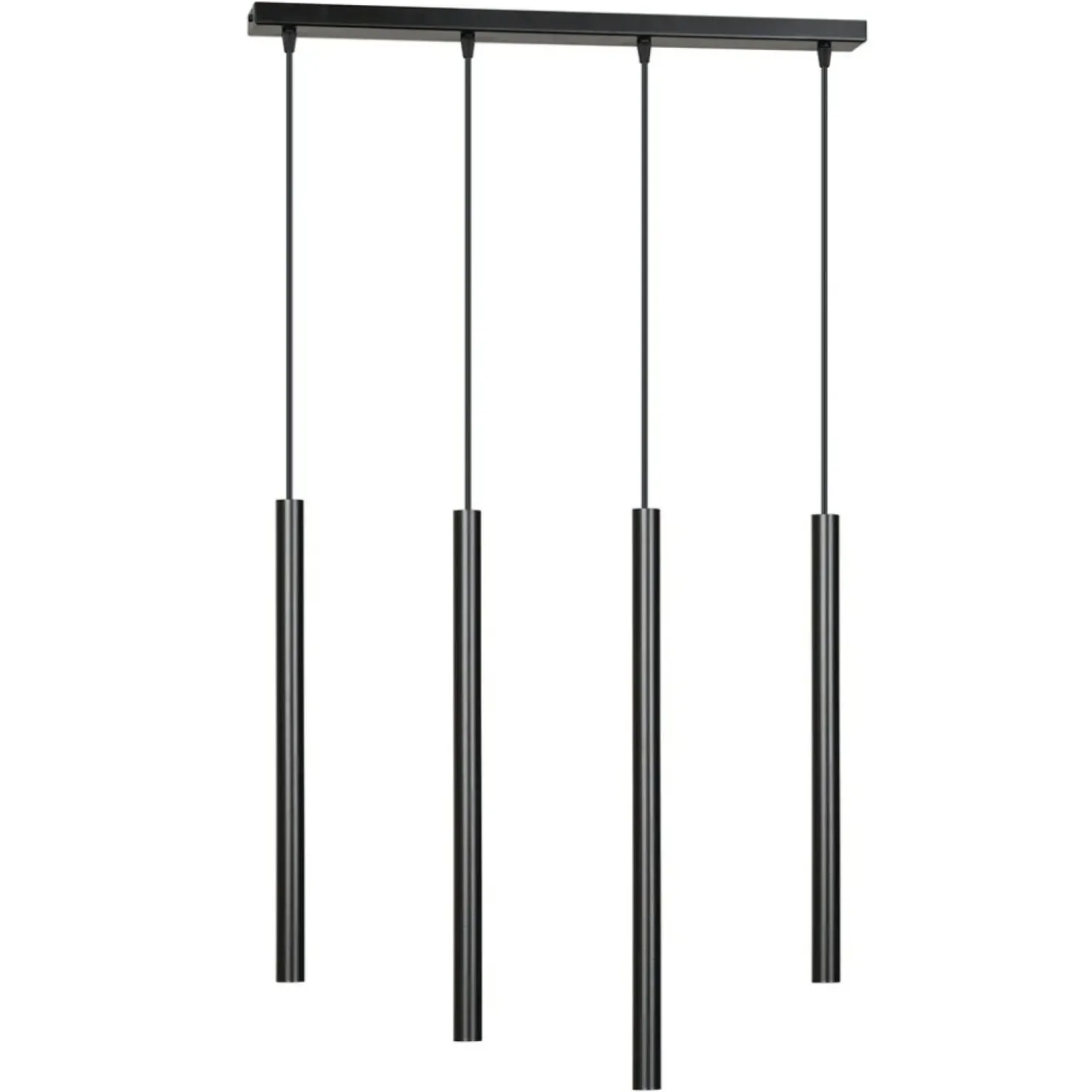 Sale Sklep Kaja Czarna lampa wisząca na listwie z gwintami G9 552/4 | Kaja Oświetlenie czarny