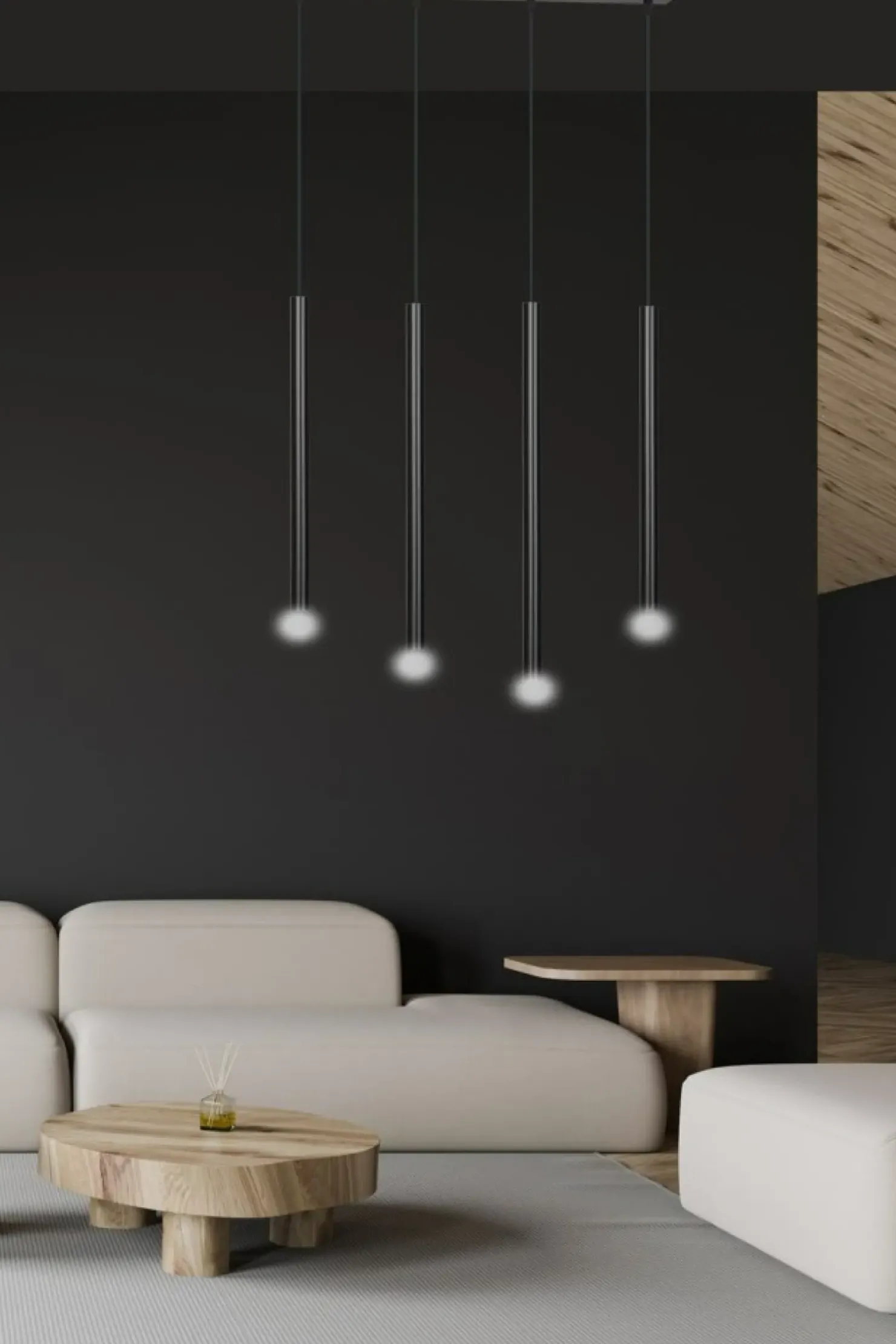 Sale Sklep Kaja Czarna lampa wisząca na listwie z gwintami G9 552/4 | Kaja Oświetlenie czarny
