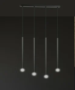Sale Sklep Kaja Czarna lampa wisząca na listwie z gwintami G9 552/4 | Kaja Oświetlenie czarny