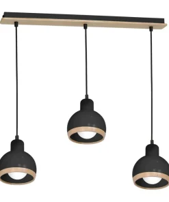 Store Sklep Kaja Czarna lampa wisząca na listwie, nad stół MLP7046 z serii OVAL | Kaja Oświetleni czarny