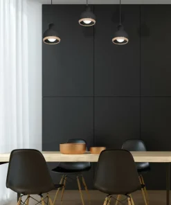 Store Sklep Kaja Czarna lampa wisząca na listwie, nad stół MLP7046 z serii OVAL | Kaja Oświetleni czarny