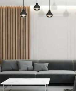Store Sklep Kaja Czarna lampa wisząca na listwie, nad stół MLP7046 z serii OVAL | Kaja Oświetleni czarny