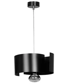 Discount Sklep Kaja Czarna lampa wisząca na ozdobną żarówkę 284/1 VIXON | Kaja Oświetlenie
