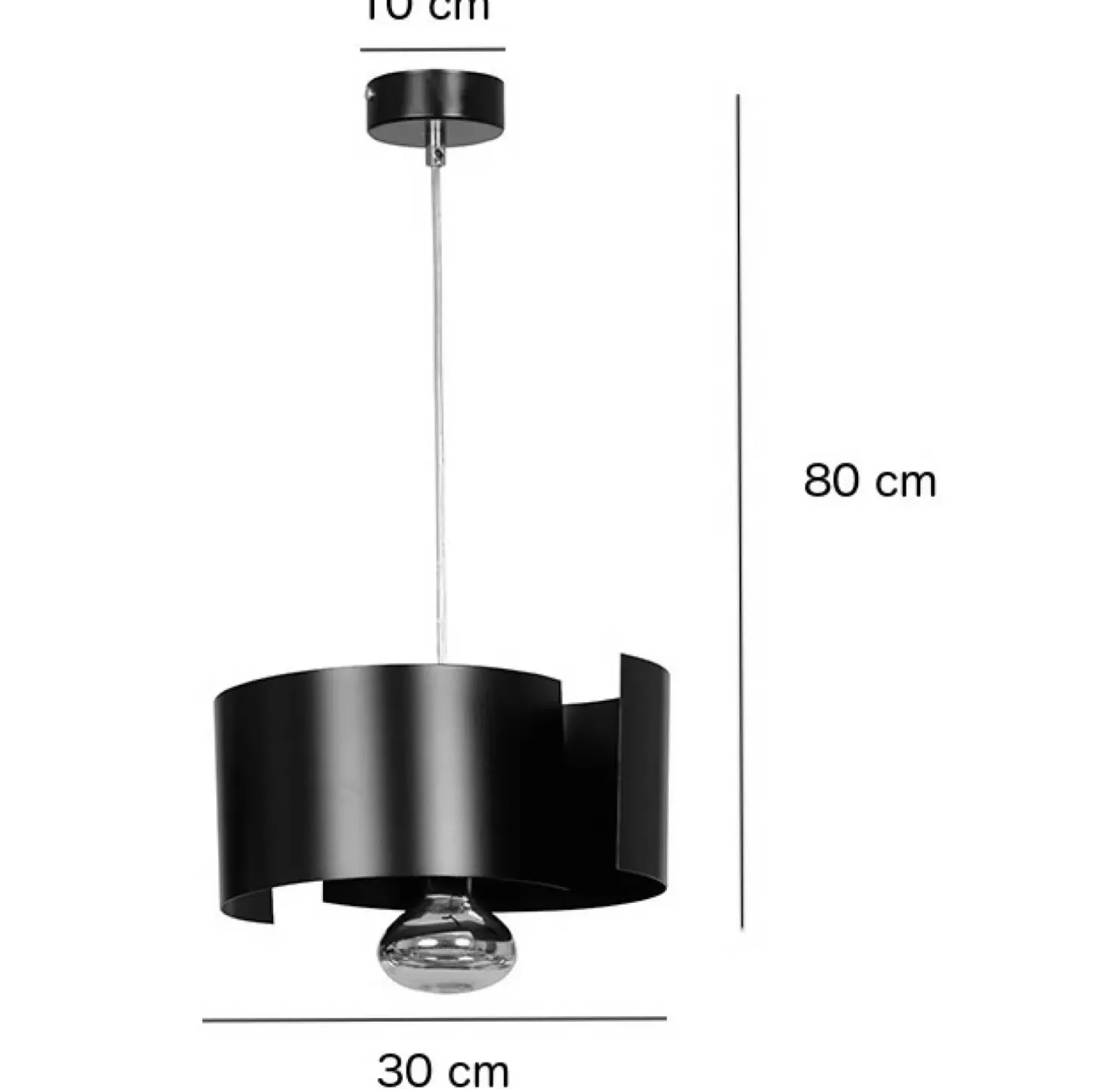 Discount Sklep Kaja Czarna lampa wisząca na ozdobną żarówkę 284/1 VIXON | Kaja Oświetlenie